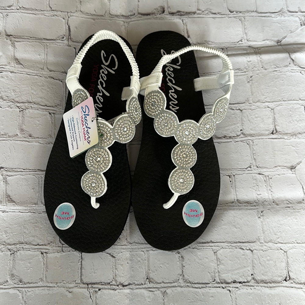 Skechers Cali Meditation Stars & Sparkle || Women's Slingback Sandals Size 8